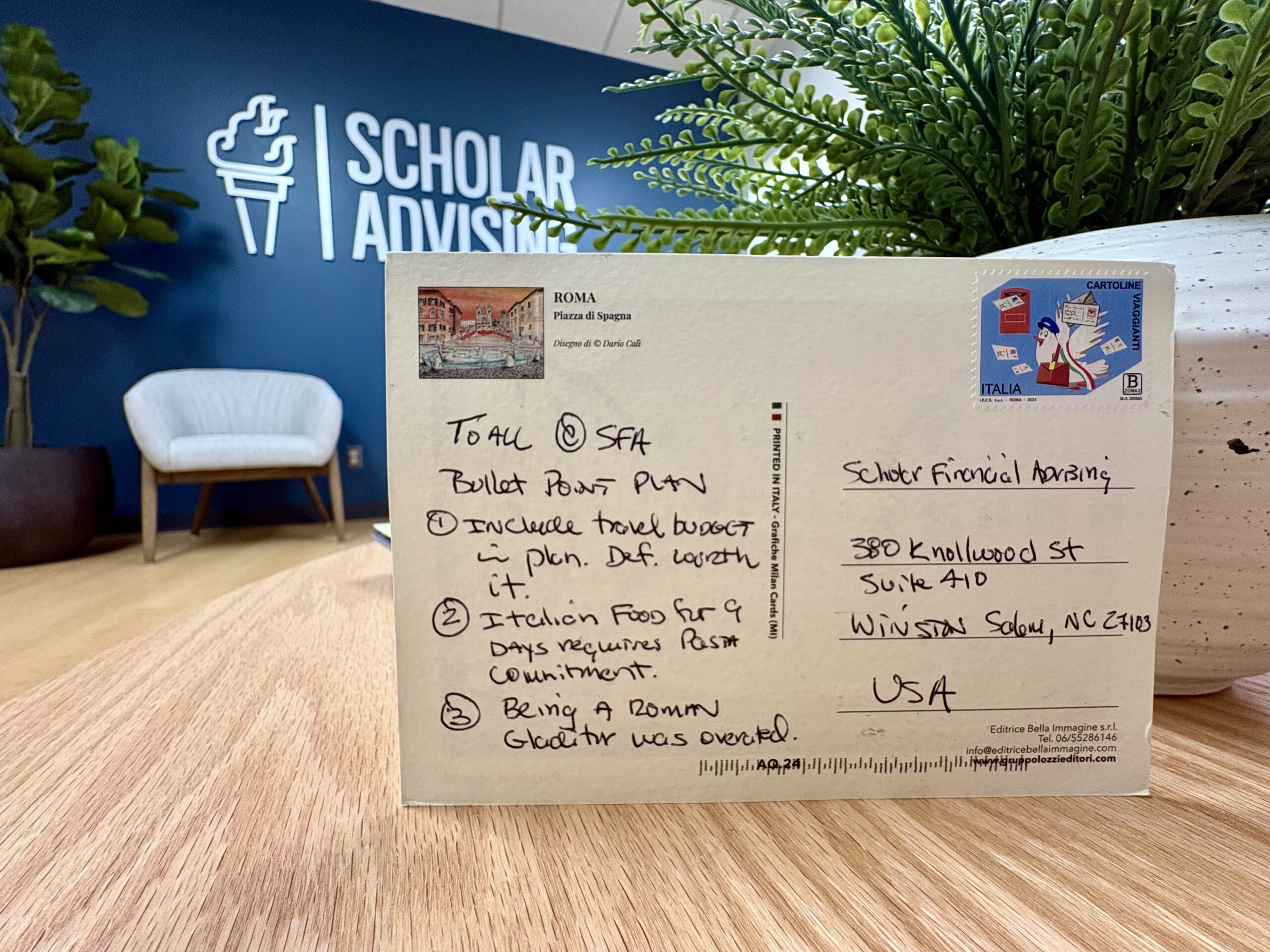 Postcard from Deon in Italy